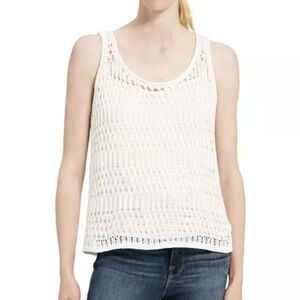 Theory Lace Tank White Crochet